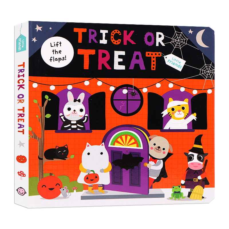 万圣节绘本 little friends trick or treat 英文原版绘本 儿童趣味