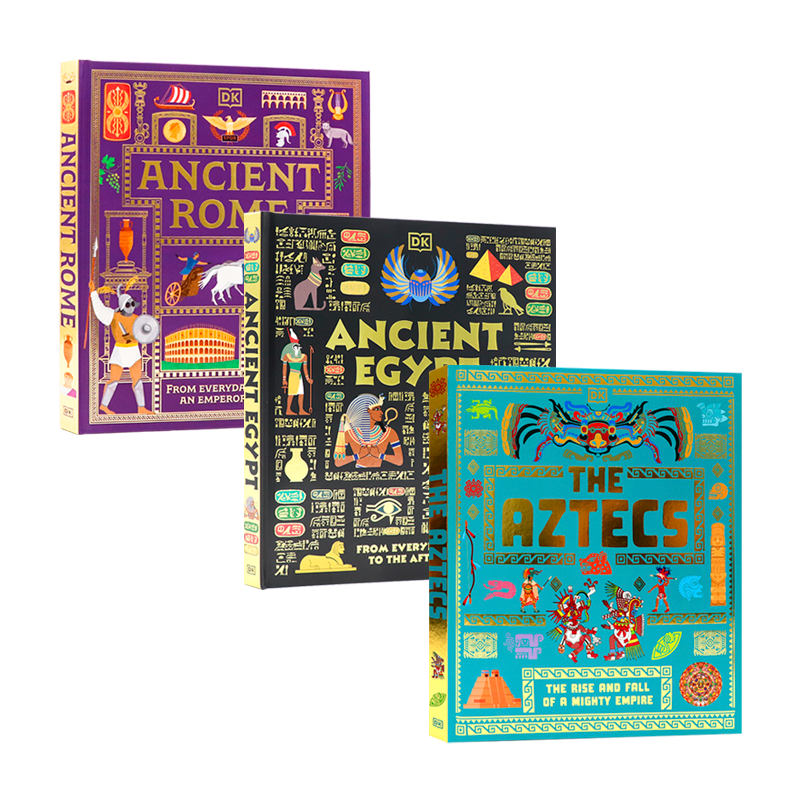 DK出品 古代历史系列古埃及/古罗马/阿兹特克 英文原版 Ancient Rome 探索古埃及人日常生活  青少年图解百科进口书籍 精装锁线