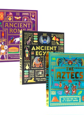 DK出品 古代历史系列古埃及/古罗马/阿兹特克 英文原版 Ancient Rome 探索古埃及人日常生活  青少年图解百科进口书籍 精装锁线