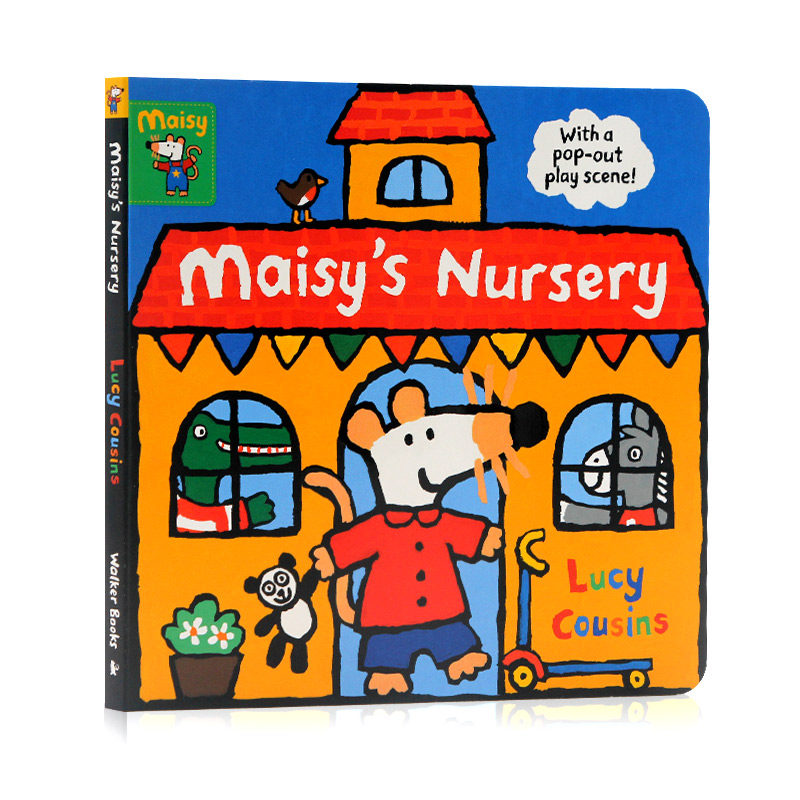 小鼠波波上幼儿园 Maisy's Nursery 英文原版绘本 亲子互动 立体游戏操作纸板书 with a pop-out play scene 作者Lucy Cousins