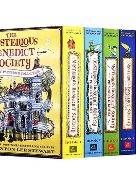 天才神秘会社5册盒装 英文原版 The Mysterious Benedict Society Paperback Boxed Set   儿童冒险推理侦探小说 青少年小说平装版