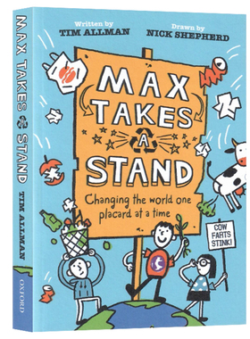 麦克斯的立场 英文原版 Max Takes a Stand 7-12岁 如何共同帮助保护我们的地球 平装儿童文学作品  Tim Allman  课外英语读物
