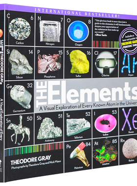 元素 英文原版 Elements 宇宙已知原子的视觉探索 青少年儿童英语科普百科读物 Theodore Gray 开启化学世界之旅