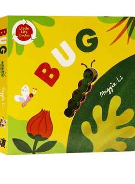 生命周期小虫子英文原版 Little Life Cycles Bug 纸板书洞洞书儿童低幼认知英语启蒙阅读绘本图画书 英语科普进口书 百科知识图