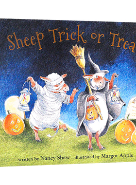 不给糖就捣蛋 英文原版纸板 Sheep Trick or Treat 小羊捣蛋 廖彩杏有声书单 in a Jeep 同系列 儿童绘本启蒙读物 万圣节