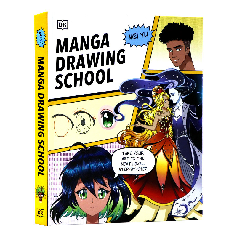 DK出品漫画学校英文原版绘本 Manga Drawing School 漫画绘制指南百科教程艺术提升精装全彩插图YouTube红人Mei Yu作品进口书籍