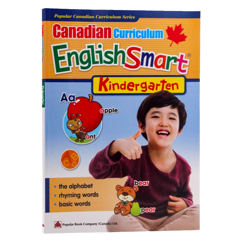 加拿大课程 英文原版 English SmartKindergarten 英语学习练习册 Canadian Curriculum 学前教育 幼儿园 单词学习 加拿大教辅