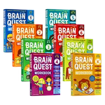 新版大脑任务练习册全套8册 英文原版 Brain Quest Workbook 儿童学龄前小学生一二三四五六年级课外教辅提升训练英语教材问答字卡