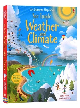 Usborne 看里面系列 揭密天气 英文原版绘本 See Inside Weather and Climate 科普立体翻翻书 天气与气候 纸板书进口英语大开书籍