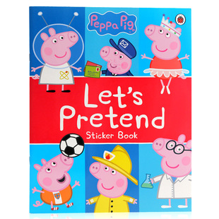 粉红猪小妹 Peppa Pig 英文原版绘本 小猪佩奇 Let's Pretend! 亲子互动益智贴纸图画书 儿童启蒙阅读