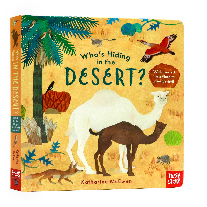 谁躲在沙漠里 英文原版Who's Hiding in the Desert 纸板趣味翻翻书 游猎动物STEM课外读物儿童启蒙早教认识科普绘本 - 实物图