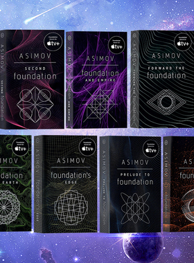 银河帝国基地七部曲 Foundation 英文原版小说艾萨克阿西莫夫经典科幻系列7册 Isaac Asimov 讲述人类未来两万年的历史