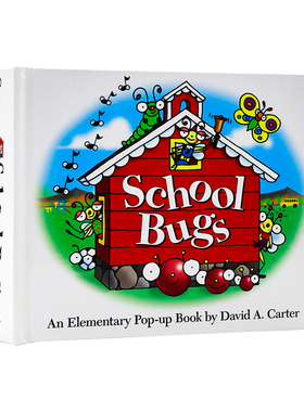学校里的虫子 英文原版 School Bugs 初级儿童立体书 3-7岁 独特的立体设计和互动元素 翻翻书 David A. Carter教育娱乐结合立体书