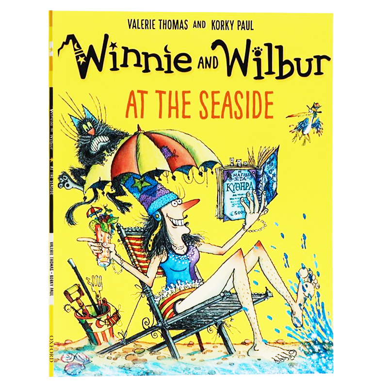 女巫温妮绘本系列 去海边  英文原版绘本  Winnie and Wilbur at the Seaside  吴敏兰书单温妮女巫魔法绘本图画书平装 牛津出版社 书籍/杂志/报纸 儿童读物原版书 原图主图