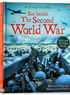 Usborne看里面系列 二战 英文原版绘本 See Inside The Second World War 尤斯伯恩科普翻翻书 儿童启蒙早教认知含70个小机关