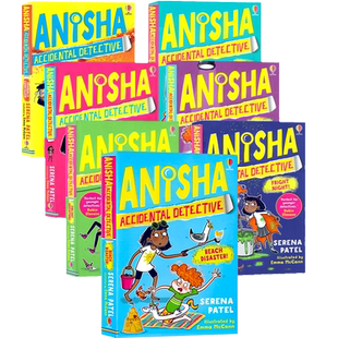 Usborne出品意外侦探阿妮莎系列8册 英文原版 Anisha Accidental Detective 儿童奇幻冒险侦探推理校园成长章节桥梁小说插图故事书
