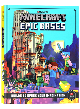 我的世界史诗级建筑 英文原版绘本 Minecraft Epic Bases Builds to Spark Your Imagination 全彩精装大开官方指南 Mojang Ab