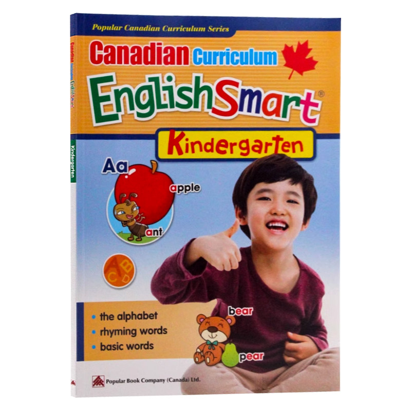 加拿大课程 英文原版 English SmartKindergarten 英语学习练习册 Canadian Curriculum 学前教育 幼儿园 单词学习 加拿大教辅