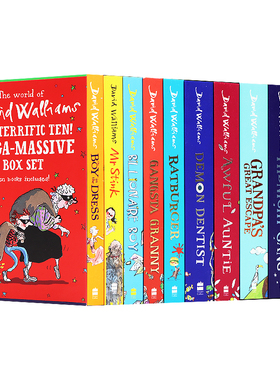 英文原版 The World of David Walliams  了不起的大盗奶奶10册 大卫威廉姆斯校园小说 儿童英语读物章节书 进口图书 课外英语读物