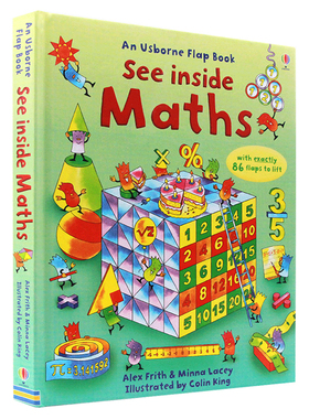 Usborne看里面系列揭秘数学 英文原版绘本 Usborne See inside Maths 大开纸板科普立体翻翻书 儿童科普百科常识 尤斯伯恩