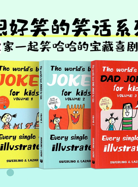 很好笑的笑话1-3册英文原版 The Worlds Best Jokes for Kids Vol 1-3 脑筋急转弯全家一起笑哈哈的宝藏喜剧书 儿童插图幽默笑话书