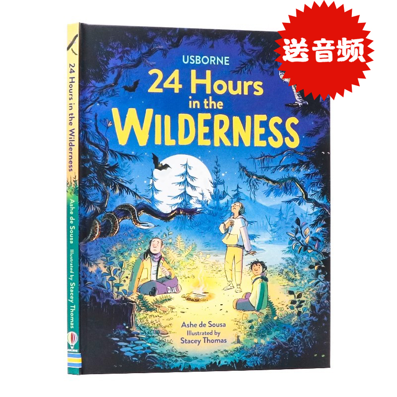 Usborne出品 荒野中的24小时 英文原版 24 Hours in the Wilderness 青少年知识百科科学科普读物彩色插图精装尤斯伯恩