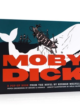 梅尔维尔大白鲸 插图精装3D立体书 Moby-Dick A Pop-Up Book from the Novel by Herman Melville英文原版 长篇小说改编 艺术启蒙