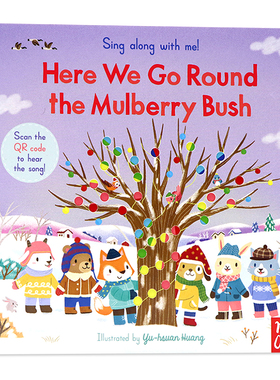 新版 Sing Along With Me 欢唱童谣我们一起绕过桑树丛英文原版绘本Here We Go Round the Mulberry Bush 儿童趣味启蒙抽拉机关书