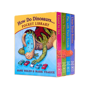 家有恐龙系列4册盒装英语原版 How Do Dinosaurs Pocket Library吴敏兰绘本廖彩杏书单纸板书学乐幼儿启蒙益智早教英文绘本