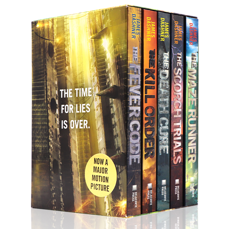 移动迷宫全5册套装 英文原版小说 The Maze Runner Series 科幻奇幻故事小说电影原著反乌托邦迷宫奔跑者烧痕审判死亡解药致命追捕