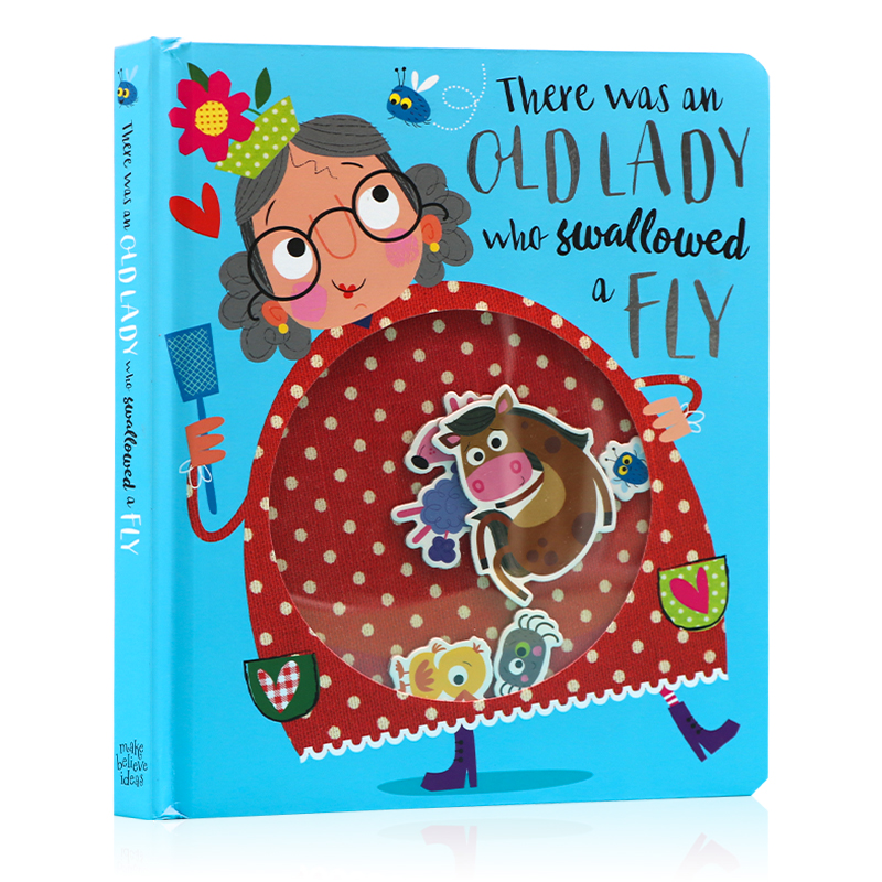 下苍蝇的老奶奶 英文原版绘本 there was an old lady who swallowed