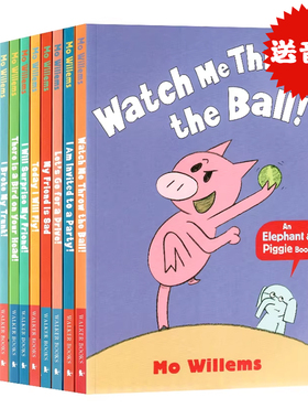 小猪小象10册套装 英文原版绘本 An Elephant and Piggie Book 儿童英语启蒙情商管理情绪培养好习惯读物吴敏兰书单Mo Willems