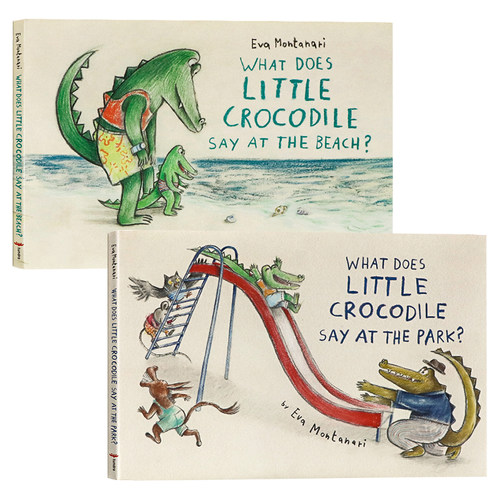 小鳄鱼绘本2册Park/Beach英文