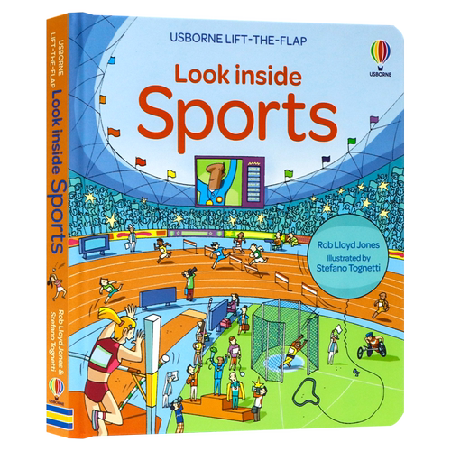 偷偷看系列 运动 英文原版绘本 Usborne Look inside Sports 百科纸板翻翻书儿童读物儿童启蒙机关纸板科普翻翻书洞洞书亲子共读