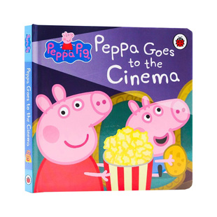 the ladybird纸板书撕不烂 Peppa 英语启蒙 粉红猪小妹儿童阅读图画书 Cinema Goes Pig 绘本 小猪佩奇去剧院英文原版