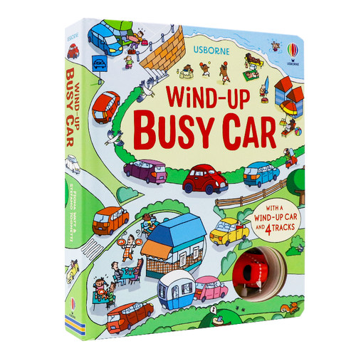 Usborne繁忙的小汽车轨道玩具书