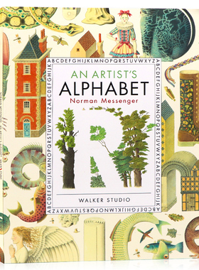艺术作品字母表 英文原版绘本 An Artist's Alphabet 字母书儿童英语启蒙认知图画书 艺术启蒙 亲子绘本平装Norman Messenger