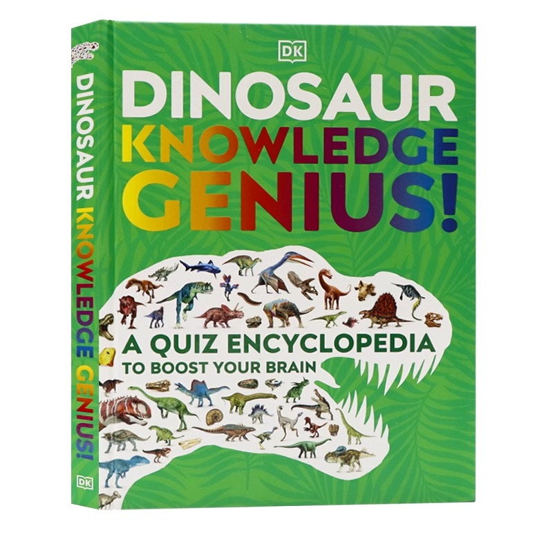 DK儿童恐龙百科全书英文原版 Dinosaur Knowledge Genius 恐龙史前动物儿童图解百科英语科普读物全彩精装大开图解百科课外读物 书籍/杂志/报纸 儿童读物原版书 原图主图