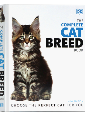 DK百科猫咪完整品种介绍英文原版 The Complete Cat Breed Book 猫猫基本健康实用指南猫特点收录超140个猫猫品种收录介绍精装