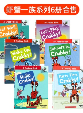 虾蟹一族系列6册套装 英文原版 A Crabby Book 1-6 学乐ACORN橡果系列儿童初级章节书桥梁书 儿童英语漫画书 3-6岁儿童暑假阅读