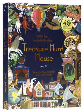 宝藏屋英文原版绘本 Becca Stadtlander Treasure Hunt House 儿童历史趣味科普纸板书亲子互动翻翻书精装全彩进口书籍