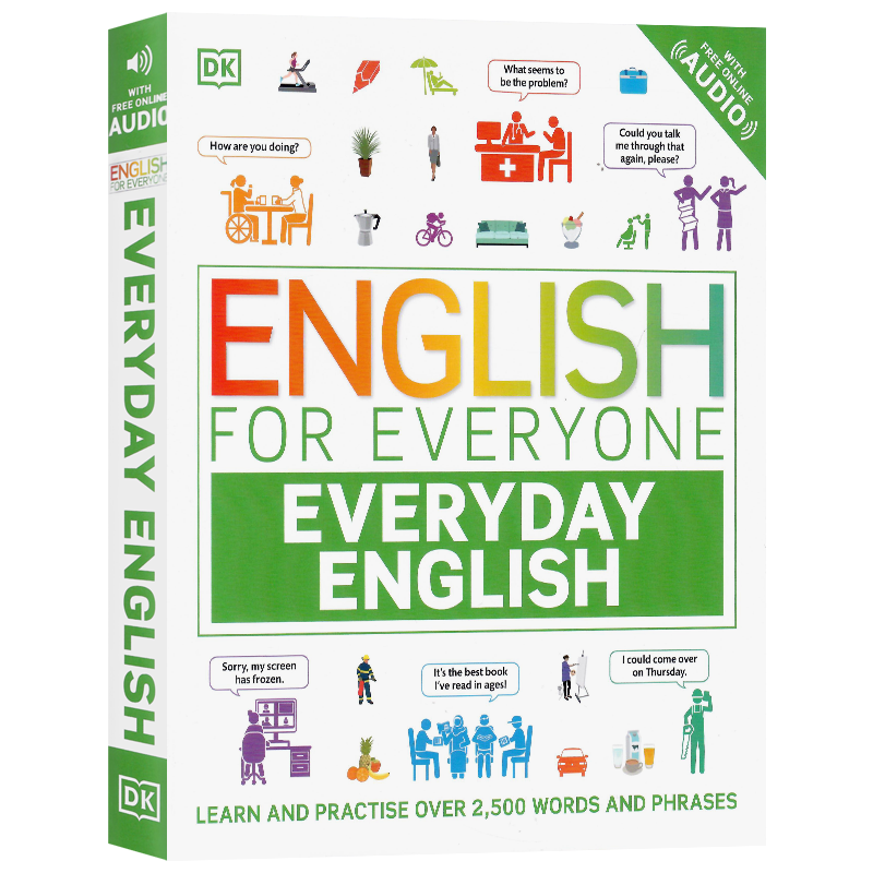 DK人人学英语 每日英语学练2500+超常用单词和短语英文原版 English for Everyone Everyday English 自学教材托福雅思用书 带音频