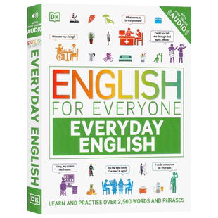 DK人人学英语 每日英语学练2500+超常用单词和短语英文原版 English for Everyone Everyday English 自学教材托福雅思用书 带音频