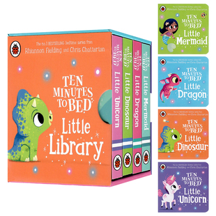 睡前十分钟系列睡前小图书馆英文原版绘本 Ten Minutes to Bed Bedtime Little Library 儿童英语启蒙亲子睡前冒险图画故事纸板书