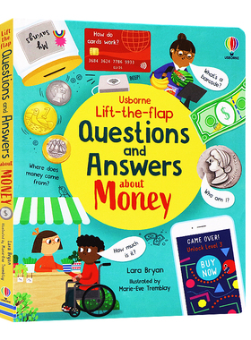 Usborne出品 问与答翻翻书系列 钱 英文原版 Lift-the-flap Questions and Answers about Money 趣味纸板翻翻书 尤斯伯恩