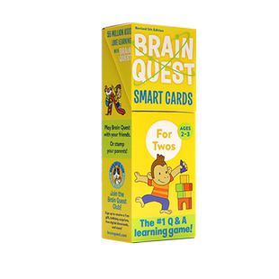 英文原版 Brain Quest for Threes Smart Cards 2-3岁大脑任务启蒙级学前智力开发问答卡美国学前小学生全科练习