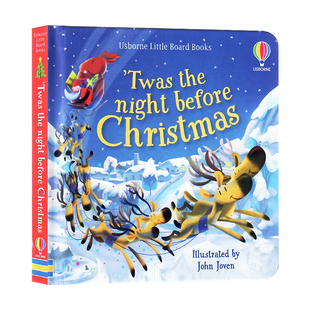 Christmas 儿童启蒙故事读物 Board the Night Twas Little Books 小小纸板书 Usborne出品这是圣诞节前一晚 Before 英文原版