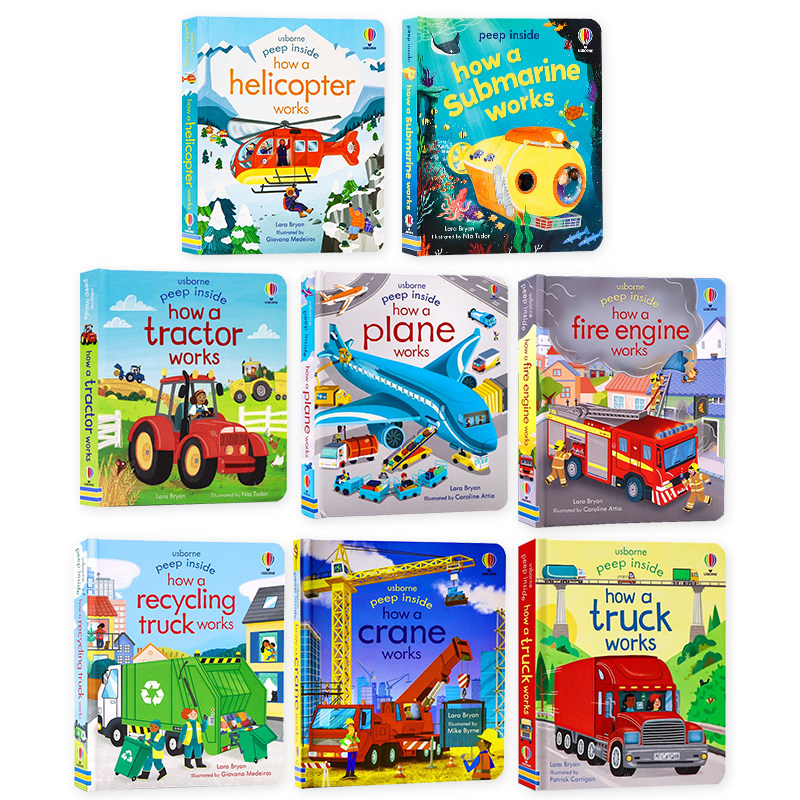 Usborne偷偷看里面交通工具汽车
