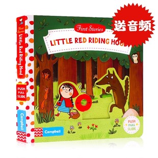 First Stories Busy系列童话篇小红帽英文原版绘本 Little Red Riding Hood 低幼启蒙机关操作纸板书推拉滑动趣味玩具书Campbell