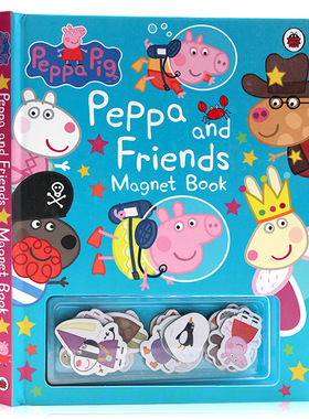 佩奇和她的朋友们 Peppa Pig Peppa and Friends Magnet Book英文原版绘本 粉红猪小妹 小猪佩奇 幼儿启蒙纸板磁铁书亲子互动